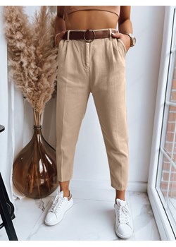 Spodnie damskie chinosy ME BELLA beżowe Dstreet UY1409 ze sklepu DSTREET.PL w kategorii Spodnie damskie - zdjęcie 171485776