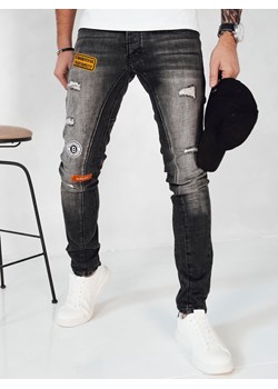Spodnie męskie jeansowe ciemnoszare Dstreet UX4150 ze sklepu DSTREET.PL w kategorii Jeansy męskie - zdjęcie 171486315