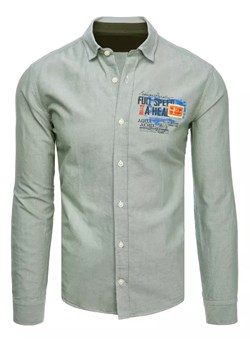 Koszula męska miętowa Dstreet DX2280 ze sklepu DSTREET.PL w kategorii Koszule męskie - zdjęcie 171486376