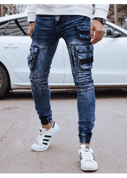 Spodnie męskie jeansowe bojówki niebieskie Dstreet UX4327 ze sklepu DSTREET.PL w kategorii Spodnie męskie - zdjęcie 171486469