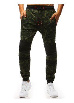 Spodnie dresowe męskie camo zielone Dstreet UX3495 ze sklepu DSTREET.PL w kategorii Spodnie męskie - zdjęcie 171486727