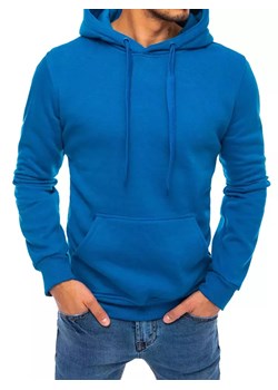 Bluza męska z kapturem błękitna Dstreet BX5081 ze sklepu DSTREET.PL w kategorii Bluzy męskie - zdjęcie 171486909