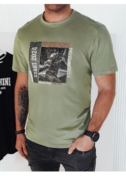 Koszulka męska z nadrukiem zielona Dstreet RX5465 ze sklepu DSTREET.PL w kategorii T-shirty męskie - zdjęcie 171487236