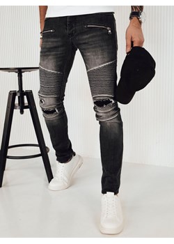 Spodnie męskie jeansowe ciemnoszare Dstreet UX4151 ze sklepu DSTREET.PL w kategorii Jeansy męskie - zdjęcie 171487347