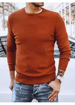 Sweter męski klasyczny rudy Dstreet WX1936 ze sklepu DSTREET.PL w kategorii Swetry męskie - zdjęcie 171487526