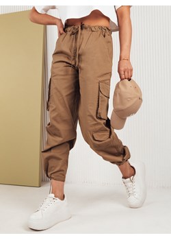 Spodnie damskie spadochronowe MIRI kamelowe Dstreet UY1680 ze sklepu DSTREET.PL w kategorii Spodnie damskie - zdjęcie 171487775
