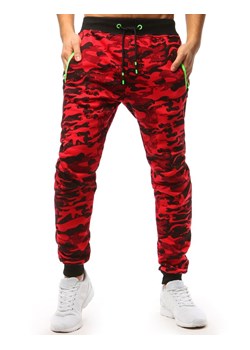 Spodnie męskie dresowe camo czerwone Dstreet UX3510 ze sklepu DSTREET.PL w kategorii Spodnie męskie - zdjęcie 171488096