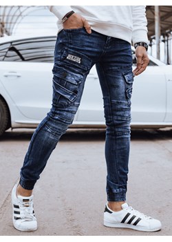 Spodnie męskie jeansowe bojówki niebieskie Dstreet UX4329 ze sklepu DSTREET.PL w kategorii Jeansy męskie - zdjęcie 171488416
