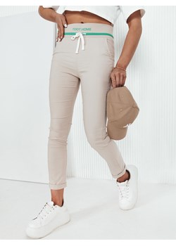 Spodnie damskie TONTA beżowe Dstreet UY2031 ze sklepu DSTREET.PL w kategorii Spodnie damskie - zdjęcie 171488506
