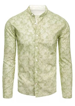 Koszula męska zielona Dstreet DX2303 ze sklepu DSTREET.PL w kategorii Koszule męskie - zdjęcie 171488526