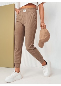 Spodnie damskie dresowe MORSI kamelowe Dstreet UY2041 ze sklepu DSTREET.PL w kategorii Spodnie damskie - zdjęcie 171488597