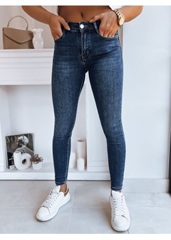 Spodnie damskie jeansowe DIVETTI ciemnoniebieskie Dstreet UY1747 ze sklepu DSTREET.PL w kategorii Jeansy damskie - zdjęcie 171488768