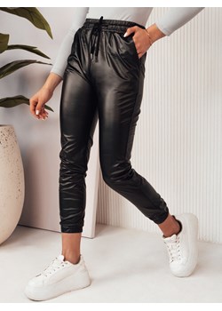 Spodnie damskie woskowane BRIAL czarne Dstreet UY2075 ze sklepu DSTREET.PL w kategorii Spodnie damskie - zdjęcie 171488946