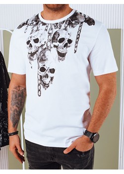 Koszulka męska z nadrukiem biała Dstreet RX5433 ze sklepu DSTREET.PL w kategorii T-shirty męskie - zdjęcie 171489258