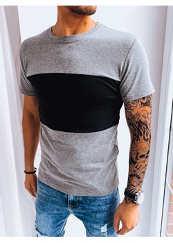 T-shirt męski bez nadruku ciemnoszary Dstreet RX5079 ze sklepu DSTREET.PL w kategorii T-shirty męskie - zdjęcie 171489336