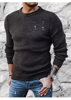 Sweter męski ciemnoszary Dstreet WX1990 ze sklepu DSTREET.PL w kategorii Swetry męskie - zdjęcie 171489726