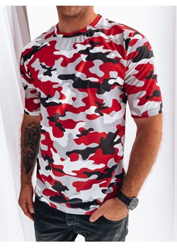 Koszulka męska camouflage czerwona Dstreet RX5252 ze sklepu DSTREET.PL w kategorii T-shirty męskie - zdjęcie 171489739