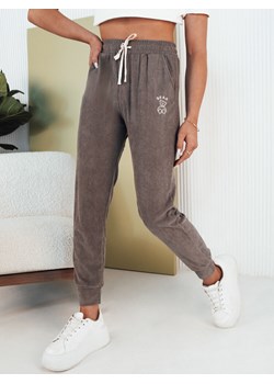 Spodnie damskie dresowe BEAR szare Dstreet UY2072 ze sklepu DSTREET.PL w kategorii Spodnie damskie - zdjęcie 171489857