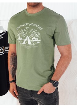 Koszulka męska z nadrukiem zielona Dstreet RX5414 ze sklepu DSTREET.PL w kategorii T-shirty męskie - zdjęcie 171490027