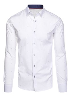 Koszula męska biała Dstreet DX2521 ze sklepu DSTREET.PL w kategorii Koszule męskie - zdjęcie 171490099