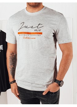 Koszulka męska z nadrukiem szara Dstreet RX5424 ze sklepu DSTREET.PL w kategorii T-shirty męskie - zdjęcie 171490117