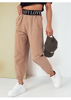 Spodnie damskie SORLIN kamelowe Dstreet UY2015 ze sklepu DSTREET.PL w kategorii Spodnie damskie - zdjęcie 171490346