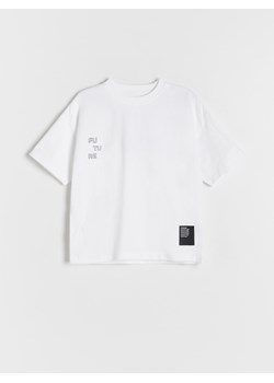 Reserved - T-shirt oversize z nadrukiem - biały ze sklepu Reserved w kategorii T-shirty chłopięce - zdjęcie 171493375
