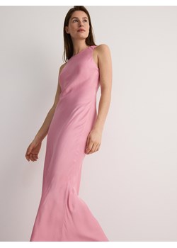 Reserved - Satynowa sukienka maxi z wiskozy - różowy ze sklepu Reserved w kategorii Sukienki - zdjęcie 171493956