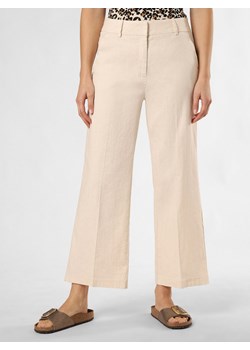Cambio Spodnie z dodatkiem lnu Kobiety Bawełna écru jednolity ze sklepu vangraaf w kategorii Spodnie damskie - zdjęcie 171493976
