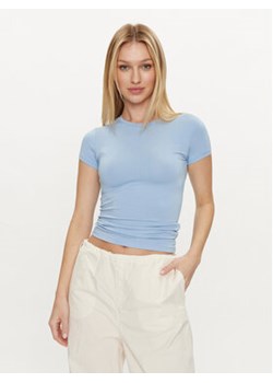 Gina Tricot T-Shirt 21287 Niebieski Slim Fit ze sklepu MODIVO w kategorii Bluzki damskie - zdjęcie 171496217