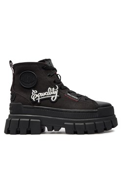 Trapery Palladium Revolt Hi Patch 99115-008-M Czarny ze sklepu eobuwie.pl w kategorii Workery damskie - zdjęcie 171497235