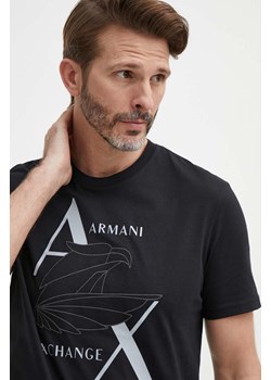 Armani Exchange t-shirt bawełniany kolor czarny z nadrukiem ze sklepu ANSWEAR.com w kategorii T-shirty męskie - zdjęcie 171499958