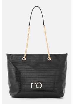 Czarna shopperka Nobo na łańcuszku, croco ze sklepu NOBOBAGS.COM w kategorii Torby Shopper bag - zdjęcie 171500636