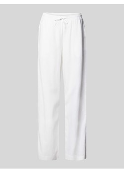 Spodnie z mieszanki lnu i wiskozy z elastycznym pasem model ‘Lava’ ze sklepu Peek&Cloppenburg  w kategorii Spodnie damskie - zdjęcie 171502276
