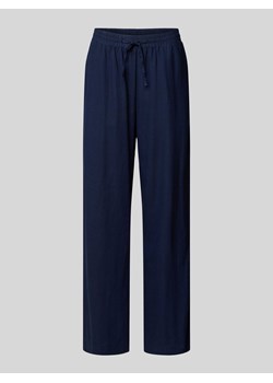 Spodnie z mieszanki lnu i wiskozy z elastycznym pasem model ‘Lava’ ze sklepu Peek&Cloppenburg  w kategorii Spodnie damskie - zdjęcie 171502278