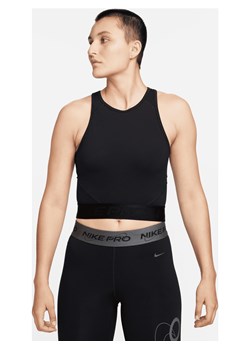 Krótka koszulka damska Nike Pro Dri-FIT - Czerń ze sklepu Nike poland w kategorii Biustonosze - zdjęcie 171502315