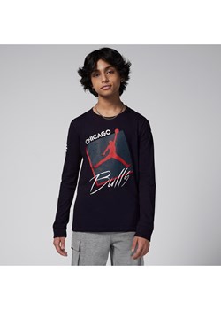 T-shirt z długim rękawem dla dużych dzieci (chłopców) Jordan Max90 NBAChicago Bulls Courtside Statement Edition - Czerń ze sklepu Nike poland w kategorii T-shirty chłopięce - zdjęcie 171502349