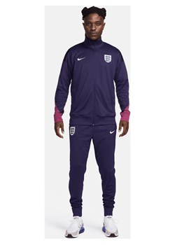 Męski dzianinowy dres piłkarski Nike Dri-FIT Anglia Strike - Fiolet ze sklepu Nike poland w kategorii Dresy męskie - zdjęcie 171502357