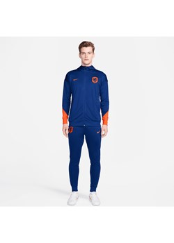 Męski dzianinowy dres piłkarski z kapturem Nike Dri-FIT Holandia Strike - Niebieski ze sklepu Nike poland w kategorii Dresy męskie - zdjęcie 171502359