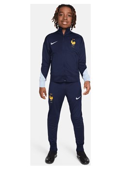 Dzianinowy dres piłkarski dla dużych dzieci Nike Dri-FIT FFF Strike - Niebieski ze sklepu Nike poland w kategorii Dresy chłopięce - zdjęcie 171502368