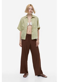 H & M - Szerokie spodnie - Brązowy ze sklepu H&M w kategorii Spodnie damskie - zdjęcie 171502746