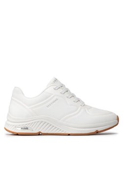 Skechers Sneakersy Mile Makers 155570/WHT Biały ze sklepu MODIVO w kategorii Buty sportowe damskie - zdjęcie 171504106