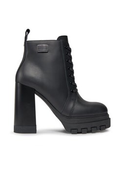 Tommy Jeans Botki Tjw High Heel Lace Up Boot EN0EN02408 Czarny ze sklepu MODIVO w kategorii Botki - zdjęcie 171506849