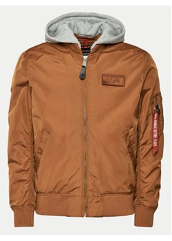 Alpha Industries Kurtka bomber MA-1 196108 Brązowy Regular Fit ze sklepu MODIVO w kategorii Kurtki męskie - zdjęcie 171506948