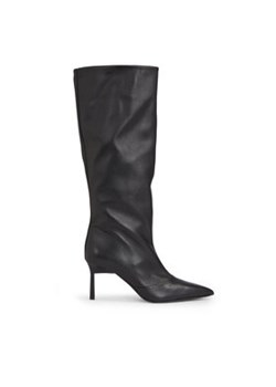 Calvin Klein Kozaki Geo Stiletto Knee Boot 70 HW0HW01691 Czarny ze sklepu MODIVO w kategorii Kozaki damskie - zdjęcie 171507896