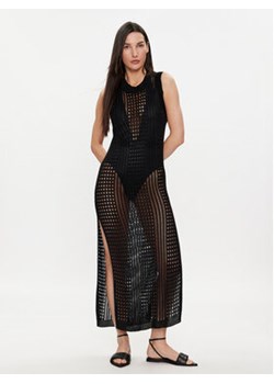 Selmark Sukienka plażowa BC077 Czarny Regular Fit ze sklepu MODIVO w kategorii Odzież plażowa - zdjęcie 171507955