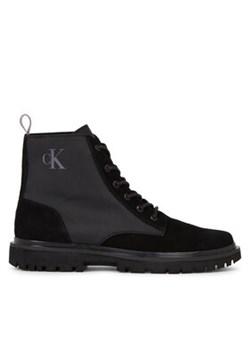 Calvin Klein Jeans Trzewiki Eva Mid Laceup Lth Boot Hiking YM0YM00842 Czarny ze sklepu MODIVO w kategorii Buty zimowe męskie - zdjęcie 171508028
