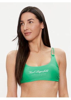 KARL LAGERFELD Góra od bikini 241W2205 Zielony ze sklepu MODIVO w kategorii Stroje kąpielowe - zdjęcie 171508316