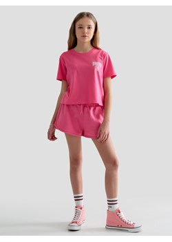 Koszulka dziewczęca z nadrukiem na piersi różowa Zoya 601/ Szortencja 601 ze sklepu Big Star w kategorii Bluzki dziewczęce - zdjęcie 171508658