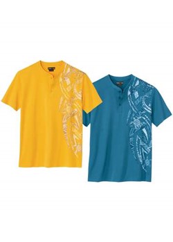 Zestaw 2 koszulek z dekoltem z guzikami Maori ze sklepu Atlas For Men w kategorii T-shirty męskie - zdjęcie 171512835